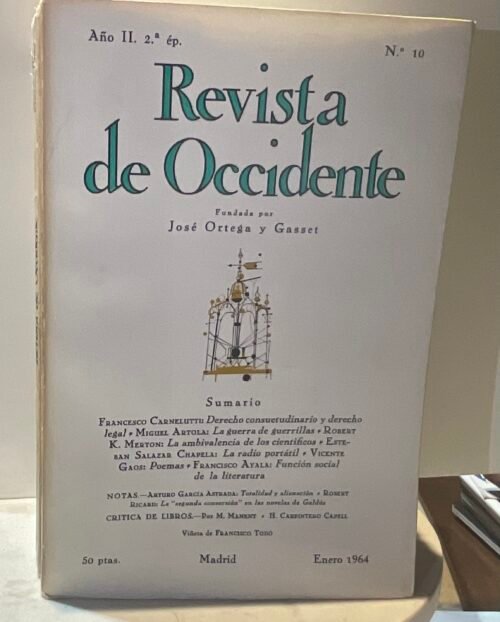 IMG_3444 Revista de Occidente año II 2ª época enero a diciembre de 1964