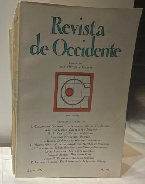 IMG_3465 Revista de Occidente de enero a diciembre de 1971