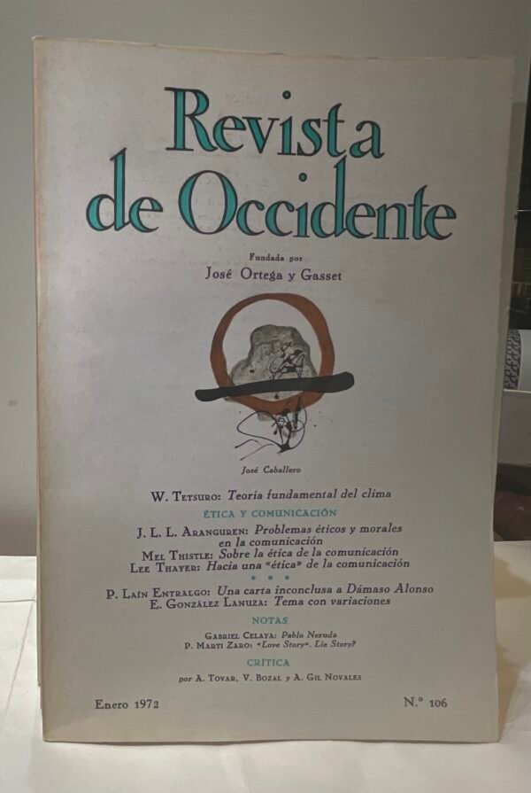 Revista de Occidente de enero a diciembre de 1972