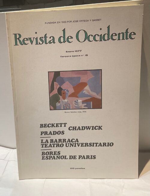 Revista de Occidente tercera época de enero a mayo y agosto-septiembre 1977